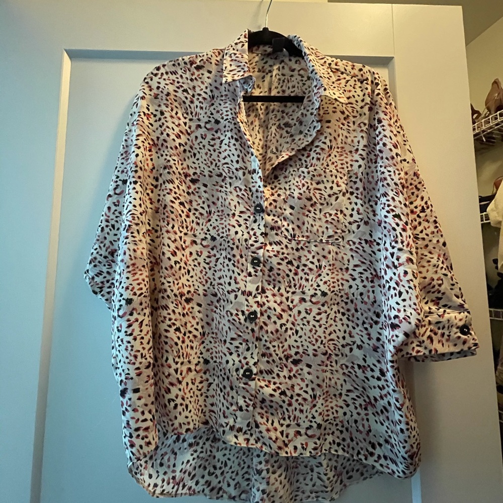Primark Pink and Black Blouse